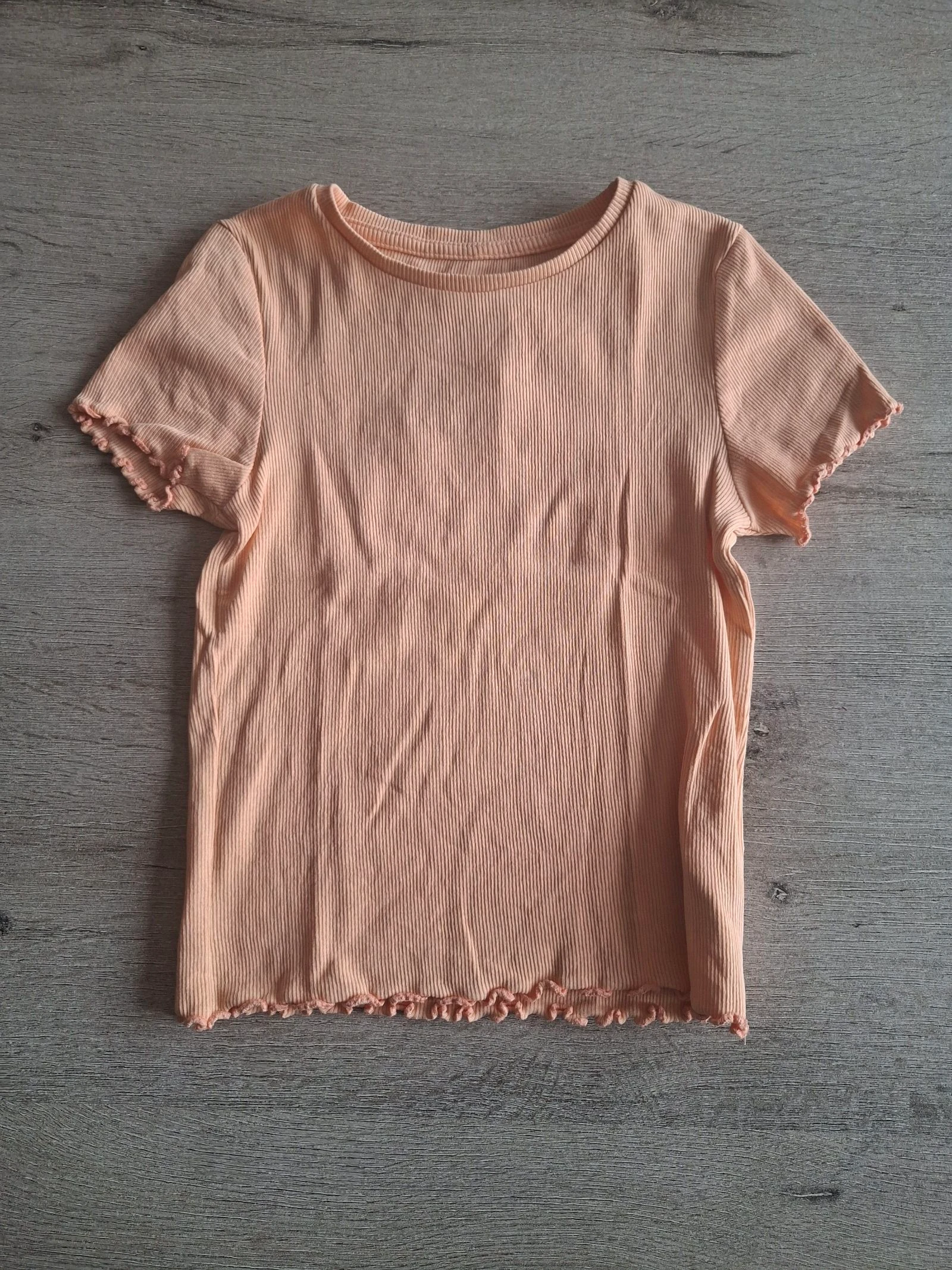 🌷F3-21🌷T-shirt canelado rosa claro Primark Cares – Tamanho 6-7 anos (122 cm) – Tendência e Confortável🌷 – photo 2